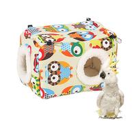 Nest House - Canvas Plush PP Cotton | Bird Snuggle Hut Warm Cage Bed | Soft Insulated Sleeping Shelter For Parrots Cockatiels Small Birds And Daily Cold Weather Comfort Use