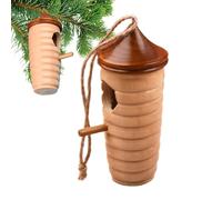 Nest House for Hummingbirds | Wooden Hut with Rope | Nesting Boxes for Hummingbirds and Flies, for Balconies, Gardens, Trees, Lawns, Patios, Courtyards, Interiors, Windows, Home