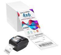 Nest & Nibble 4x6 Fanfold Thermal Shipping Barcode Labels | BPA-Free, Strong Adhesive | Compatible with Direct Thermal Label Printers like Rollo, Zebra, Brother and Arkscan (1500)