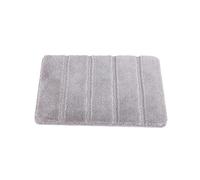 Nest & Nibble Bathroom Bath Mat (Silver, 40 x 60 cm) Non-Slip Toilet Floor Mat | Ultra-Absorbent Microfiber Technology Washable Shower Rug | Soft & Thick Anti-Mould Home Essential Bathtub Carpet