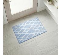 Nest & Nibble Blue Indoor Door Mat 50x80 cm - Non-Slip Washable Entrance Rug Soft Absorbent Floor Mat for Front & Back Door, Kitchen, Bedroom, Office, Entryway | Inside Home Essentials Carpet