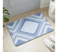 Nest & Nibble Blue Indoor Door Mat 50x80 cm - Non-Slip Washable Entrance Rug Soft & Ultra-Absorbent Floor Mat for Front and Back Door, Bedroom, Office, Entryway | Inside Home Essentials Carpet