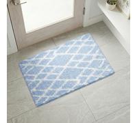 Nest & Nibble Blue Indoor Door Mat 80 x 120 cm - Non-Slip Washable Entrance Rug Soft Absorbent Floor Mat for Front & Back Door, Kitchen, Bedroom, Office, Entryway | Inside Home Essentials Carpet