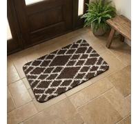 Nest & Nibble Dark Brown Indoor Door Mat 60 x 110 cm - Non-Slip Washable Entrance Rug Soft Absorbent Floor Mat for Front & Back Door, Bedroom, Office, Entryway | Inside Home Essentials Carpet