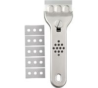 Nest & Nibble Oven and Hob Cleaning Tool Set with Blades | Multipurpose Non Scratch Scraper Tool for Removing Grease, Burnt Food, Stickers & Adhesive | Glass, Car Windows (5Blade & Scraper)