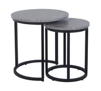Nest of 2 Tables Concrete Effect DIXIE