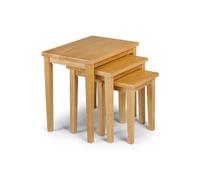 Nest of Coffee Tables Set of 3 Solid Wood Compact Coffee Side Table - 7 Colours