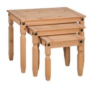 Nest Of Tables 3 Mexican Solid Pine Side/end Tables By
