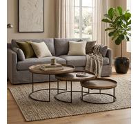 Nest of Tables - Round - 3 Tier - Rust - Aluminium