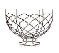 Nest Shape Chrome Fruit Basket, Modern and Eye-Catching Fruit and Vegetable Basket, Exotic Fruit Basket