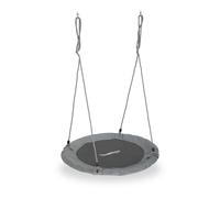 Relaxdays Outdoor Nest Swing for Kids & Adults, Ø 110 cm, Up to 100 kg, Round Swing, 150 x 110 x 110 cm