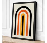 Nested Arches Geometric Canvas Wall Art Print 18x12 Inch