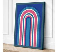 Nested Arches Geometric Canvas Wall Art Print 18x12 Inch