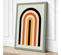 Nested Arches Geometric Canvas Wall Art Print 36x24 Inch (91 x 61 cm)