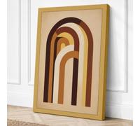 Nested Arches Minimalist Canvas Wall Art Print 18x12 Inch