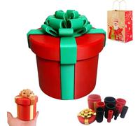 Nested Gift Boxes, 2026 New Annoying Nested Screw Gift Box, 10 Layer Reusable Prank Gift Boxes for Cash and Small Surprises, For Birthday Christmas White Elephant Party, Gag Gift Wrapping(Red b)