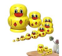 Nested Russian Dolls for Adults, Compact Size and Hand Painted | Wooden Dolls with Manual Decoration - for Fireplace Shelf Display Bedroom Children Party Centerpiece