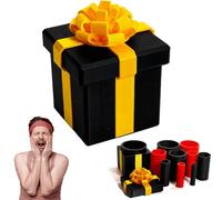 Nested Screw Annoying Gift Box - 10 Layers Surprise Reveal, Reusable Prank Present Box with Screw Open Design for Adults, Birthday, Christmas & Party | Ideal for Jewellery, Cards & Small Gifts (Black)