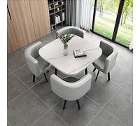 Nested Table Set with 4 Chairs Round Reception Table for Meetings & Negotiations Space-Saving Design for Home & Office Ideal for Small Spaces