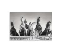 Nestemfo Angel And Horses over Rome Poster Canvas Art Painting Office Home Wall Decor 08x12inch(20x30cm)