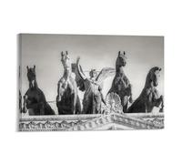 Nestemfo Angel And Horses over Rome Poster Canvas Art Painting Office Home Wall Decor 16x24inch(40x60cm)