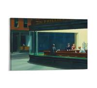 Nestemfo Edward Hopper Nighthawks Poster Canvas Art Painting Office Home Wall Decor 16x24inch(40x60cm)