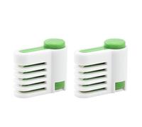 Nesthetics 2PCS DIY Cake Slicer, Stratification Auxiliary, Bread Slice, Toast Cut, 5 Layers Leveler Slicer, Kitchen Fixator Tool (2, Green),Cake leveller, Cake Cutter leveller