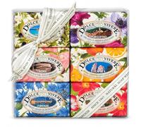 Nesti Dante Dolce Vivere Fine Natural Soap Collection 6 x 150g | 6 Assorted Scents, Italian Fragrances, Fine Natural Soap, Floral & Citrus Notes, Gift Set