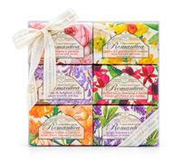 NESTI DANTE Romantica Collection, Soap 6 x 150 g | Floral Fragrance, Bar Soap, Florentine Blend, Rose & Peony Scent