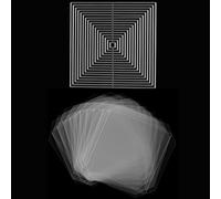 Nesting Basic Square Frame Dies and 10 Pieces Clear Flat Shaker Cover for Card Making DIY Scrapbooking Plastic Transparent Shaker Creator Acetate Sheets Slimline Metal Cutting Dies for Paper Crafts