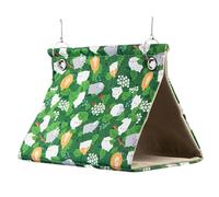 Nesting Box Bird Hut for Cage 3 Sizes Hanging Happy Hut Parrot Tent for Conure, Lovebird, Parrot, Parakeets, Cockatiels, (L, Blue)