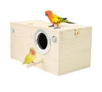 Nesting Box for Agapornids, Cockatiels and Parakeets - Incubator for Budgies, Exotics with Stand - 19.5 x 12 cm