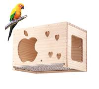 Nesting Box for Birds - Decorative Cute Carved - Wooden Nesting Box for Cockatiels, for Fink Conure Inseparable Canary Garden Balcony Patio