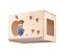 Nesting Box for Budgies - Carved Animals Breeding - Wooden Nesting Box for Cockatiels | For Fink Conure Inseparable Canary Garden Balcony Patio