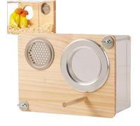 Nesting Box for Parakeets - Transparent Bird House for Cage, Transparent Incubator with Wooden Pole for Observing Egg Hatching Time | For Turtle Doves, Budgies, Cockatiels, Small