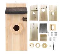 Nesting Box for Wild Birds, Nesting Boxes for Birds for Outdoors, Weatherproof, Hanging Bird House, Large Nest Robber Safe, Bird House for Tits, Sparrows, Robins, Budgies and Blackbird