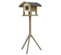 Nobby Bird House Ida Grey-White 60x60x140cm, 2 Futterabteile, Weather Protection