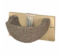 CJ Wildlife Swallow Nest Box - Bird Box for Garden - Wood FSC 100% - Birdhouse for Porch or Outbuilding - Grey Woodstone