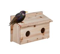 Nesting box wooden bird shelter 2 Entrances Lightweight Nesting House for Birds