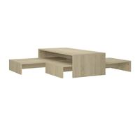vidaXL Nesting Coffee Table Set Sonoma Oak Engineered Wood Couch Side Table