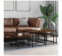 (smoked oak) vidaXL Nesting Coffee Tables Nesting Table End Table 5 pcs Engineered Wood