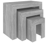 (grey sonoma) vidaXL Nesting Coffee Tables Hall End Table Side Table Engineered Wood 3 pcs
