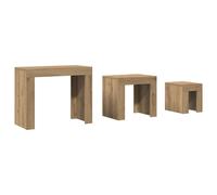 (artisan oak) vidaXL Nesting Coffee Tables Hall End Table Side Table Engineered Wood 3 pcs