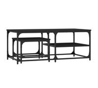(black) vidaXL Nesting Coffee Tables Nesting Table End Table 2 pcs Engineered Wood