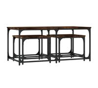 (smoked oak) vidaXL Nesting Coffee Tables Nesting Table End Table 3 pcs Engineered Wood