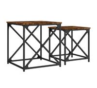 (smoked oak) vidaXL Nesting Coffee Tables Nesting Table Side Table 2 pcs Engineered Wood