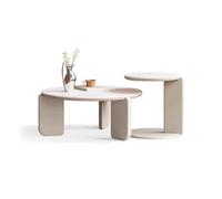 Nesting Coffee Tables Round Coffee Table End Tables Set of 2 coffee tables for Living Room Bedroommodern circle coffee table Small Side Tables for Couch