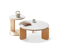 Nesting Coffee Tables Round Coffee Table End Tables Set of 2 coffee tables for Living Room Bedroommodern circle coffee table Small Side Tables for Couch