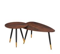 Nesting Coffee Tables Set of 2 Stackable End Tables Sofa Side Desk Home Office