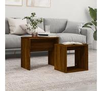 (brown oak) vidaXL Coffee Table Side Table End Accent Telephone Sofa Table Engineered Wood